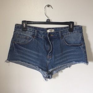 Blue Denim short shorts